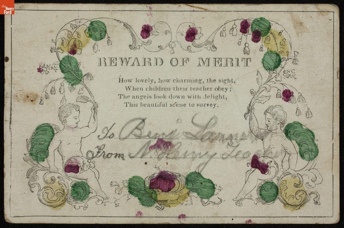 School Reward of Merit, 1850-1900