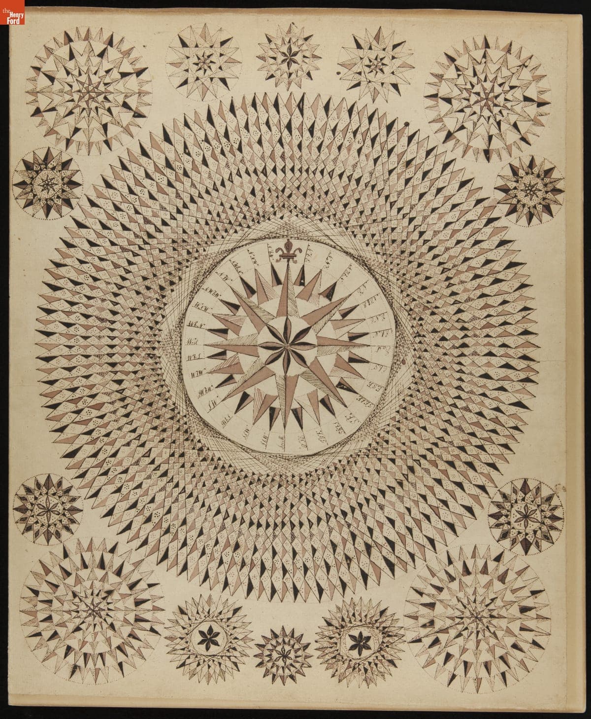 Drawing of Compass Motifs, 1800-1825