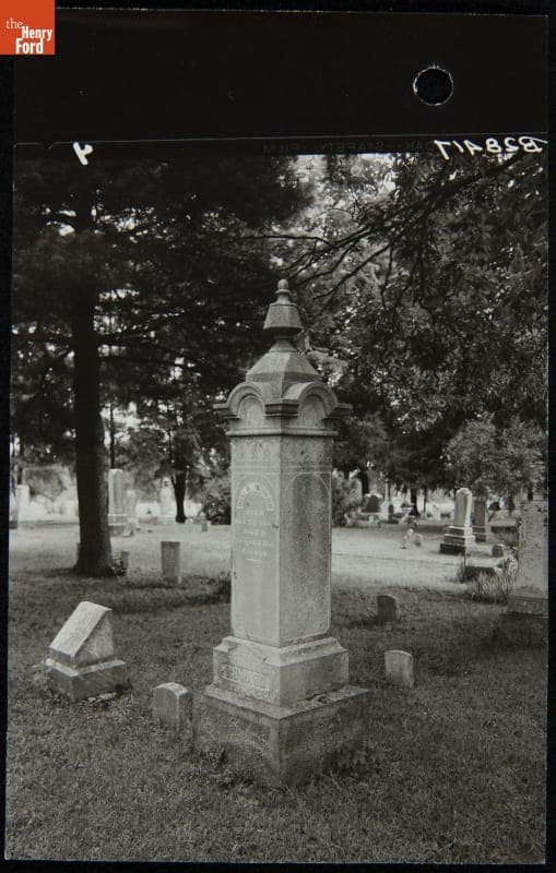 Dr. Alonson B. Howard's Tombstone at Windfall Cemetery, Tekonsha, Michigan, August 1959