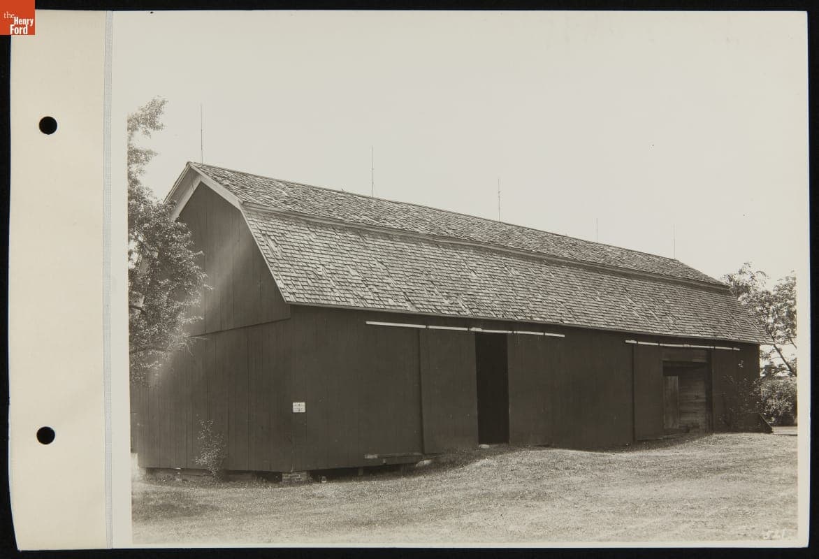 Addison Ford Barn at Its Original Site, Dearborn, Michigan, June 1929