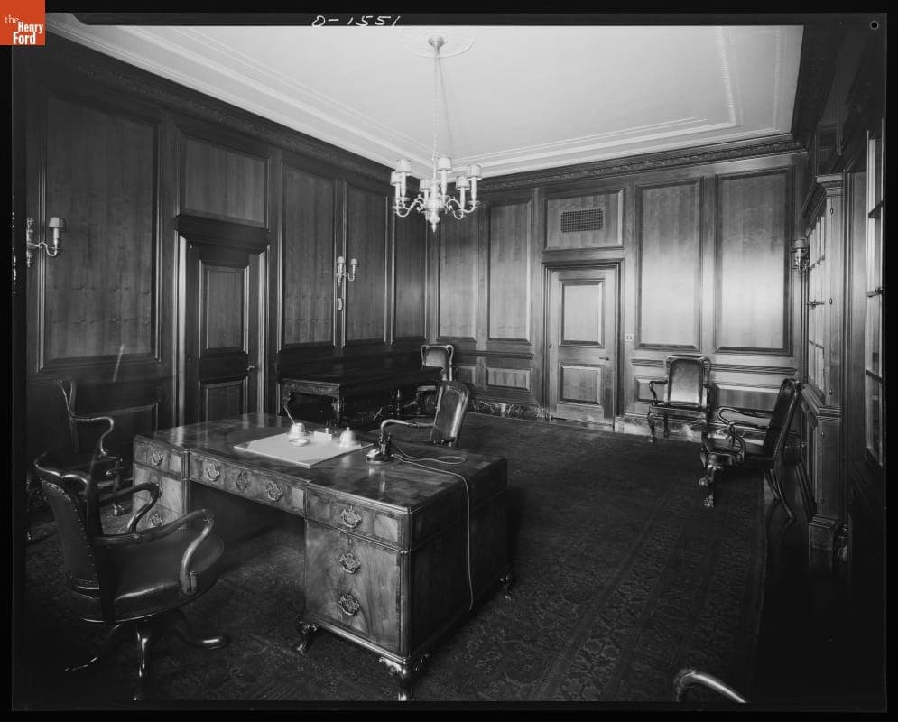 Edsel Ford's Office, Ford Engineering Laboratory, circa 1924