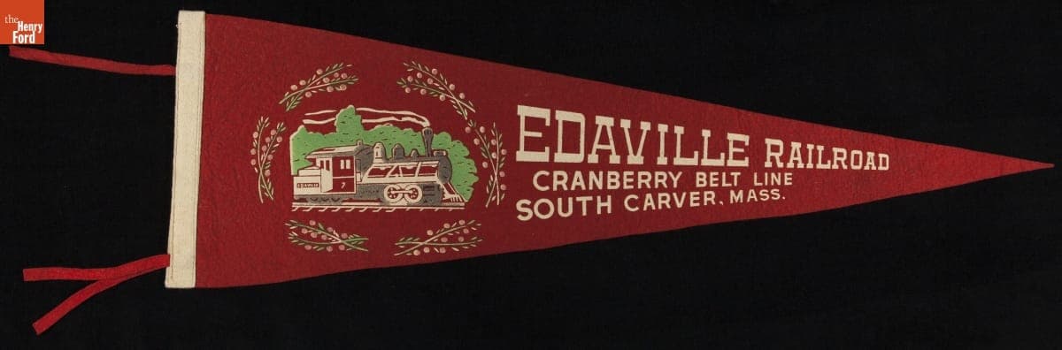 Pennant, "Edaville Railroad, Cranberry Belt Line, South Carver, Mass.," 1947-1965