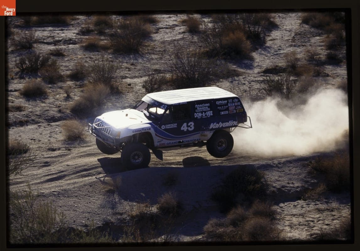 Off-Road Truck Mid-Air during Race, Laughlin, Nevada, October 4-8, 1996