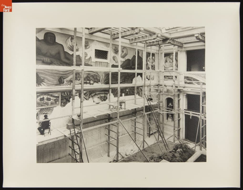 "Detroit Industry" Fresco Cycle in Progress, 1932