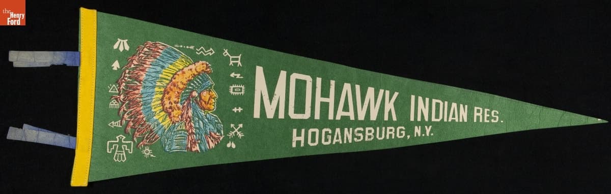 Pennant, "Mohawk Indian Res., Hogansburg, N.Y.," 1940-1965