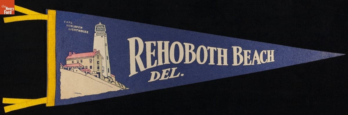 Pennant, "Cape Henlopen Lighthouse, Rehoboth Beach, Del.," 1940-1965