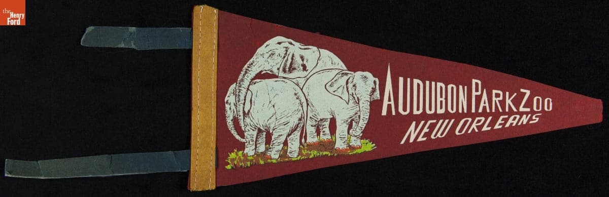 Pennant, "Audubon Park Zoo, New Orleans," 1940-1965