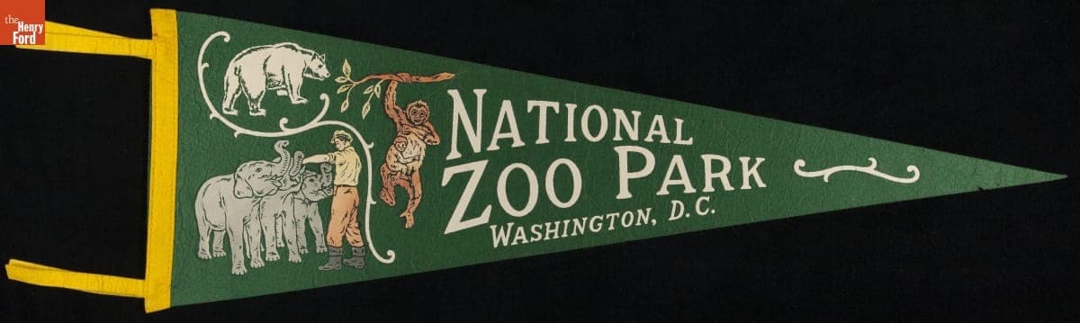 Pennant, "National Park Zoo, Washington, D.C.," 1940-1965