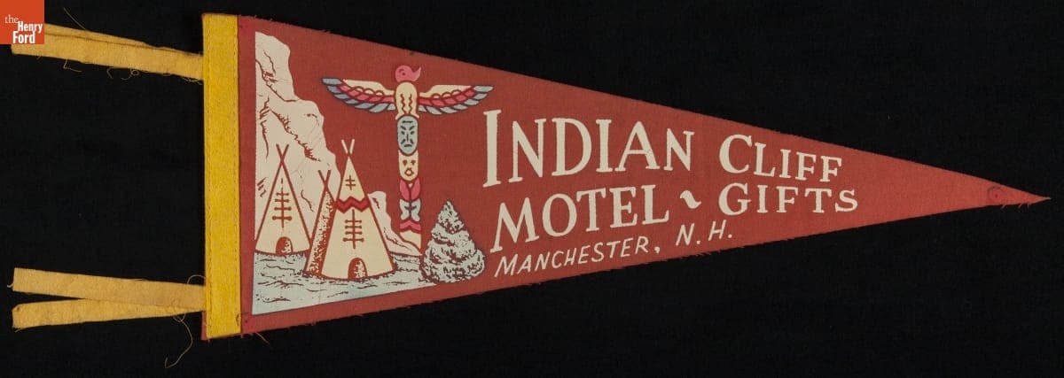 Pennant, "Indian Cliff Motel and Gifts, Manchester, N.H.," 1940-1965"