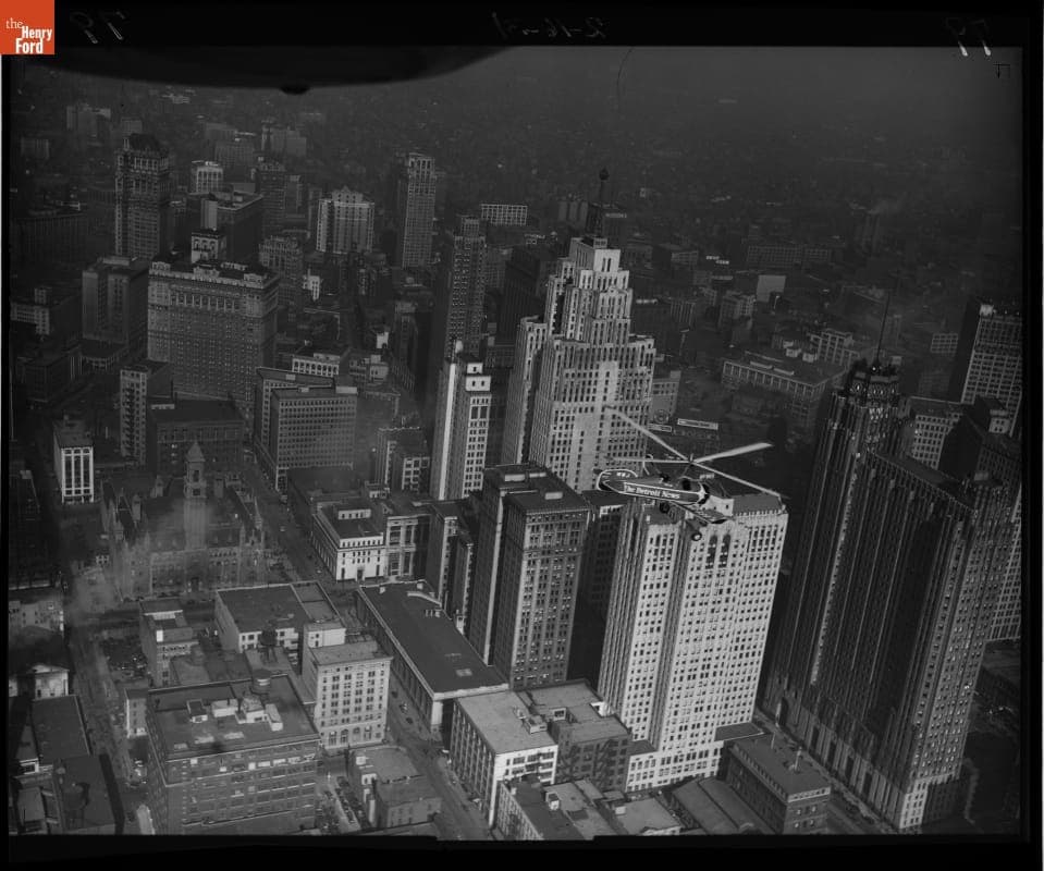 Detroit News--Autogiro--Over Downtown Detroit--Item 6