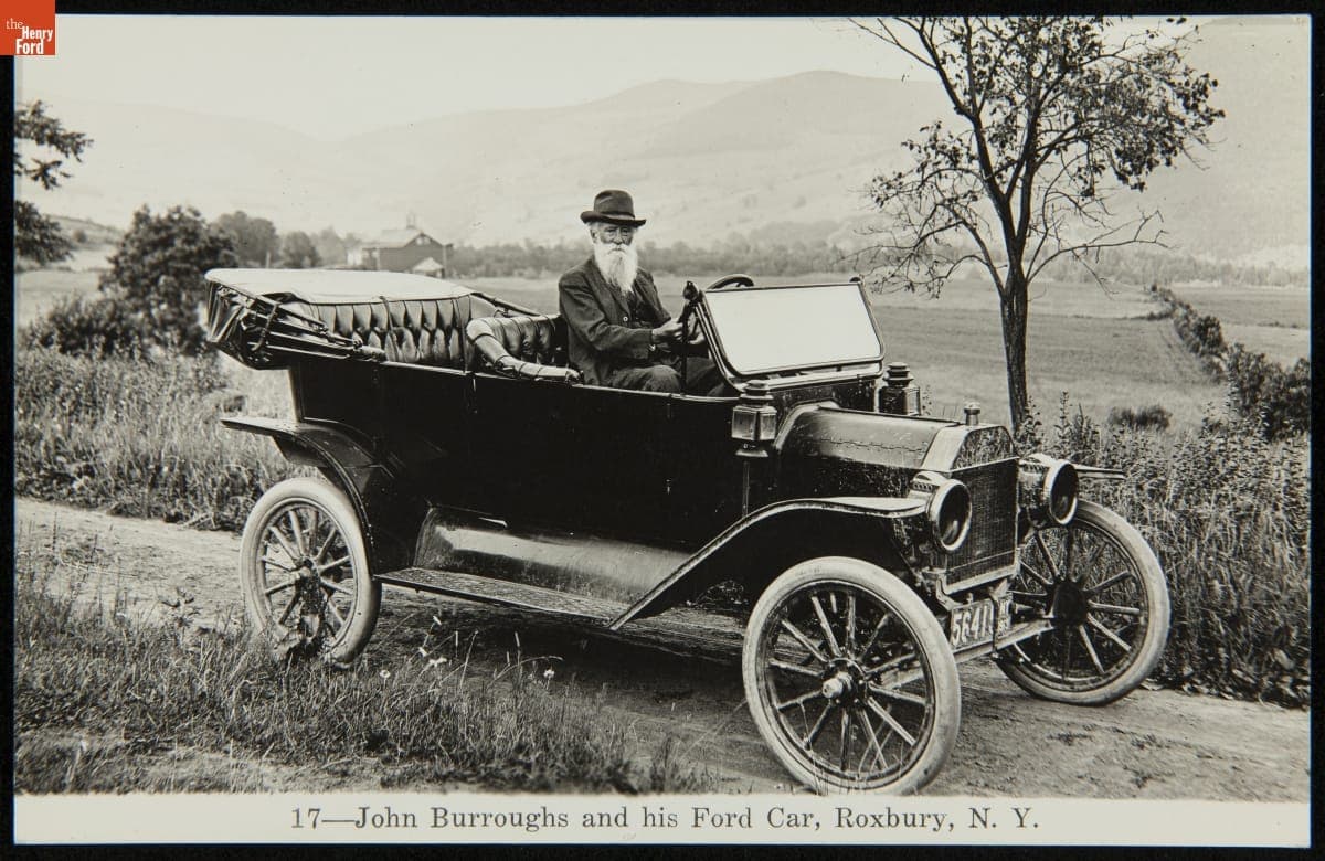 John Burroughs and His Ford Model T Touring Car, 1913