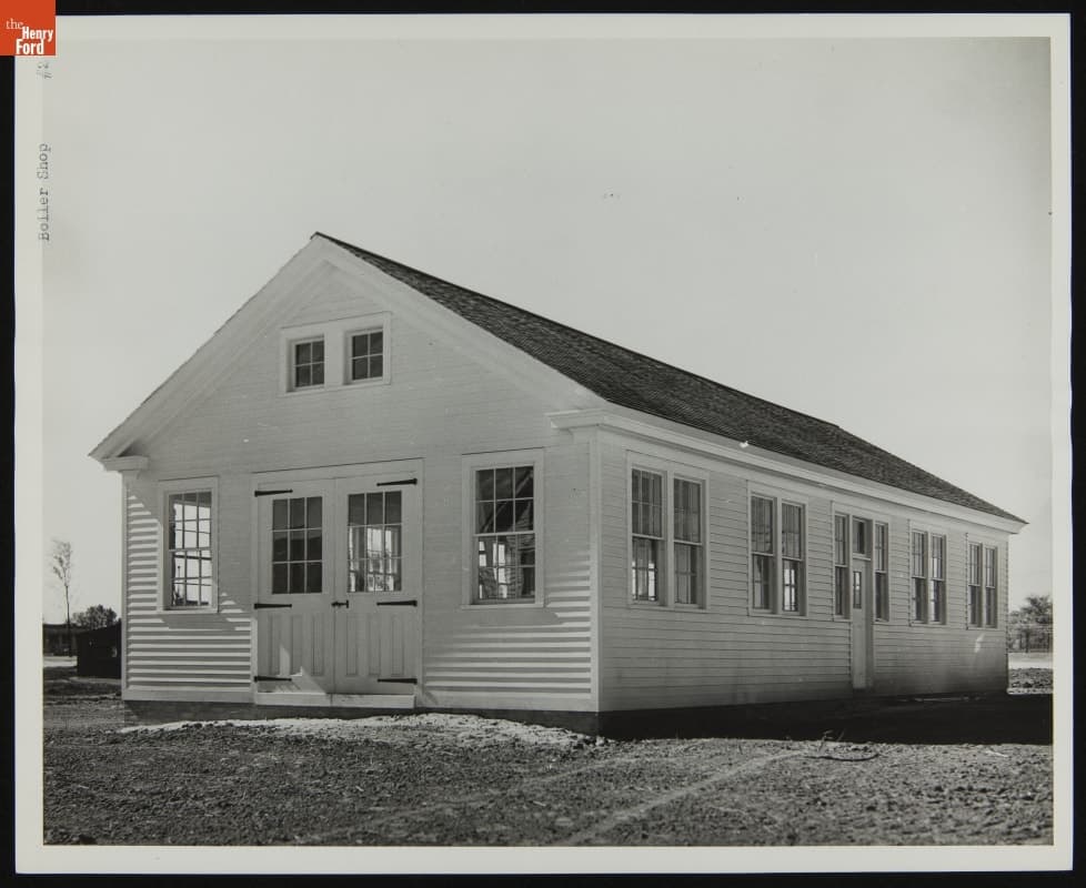 Exterior of the Greenfield Village Boiler Shop, Dearborn, Michigan, August 17, 1942