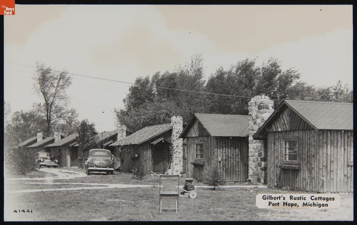 Gilbert's Rustic Cottages, Port Hope, Michigan, 1948-1950