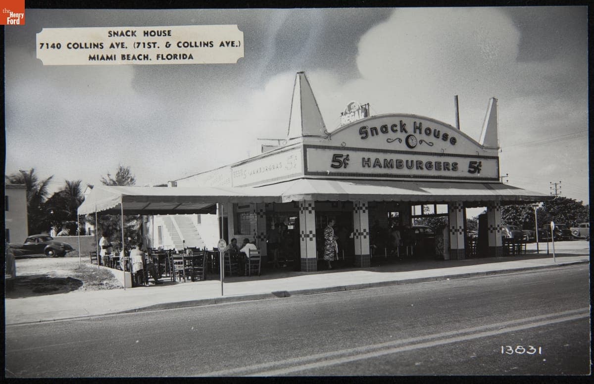 Snack House, Miami Beach, Florida, 1935-1950
