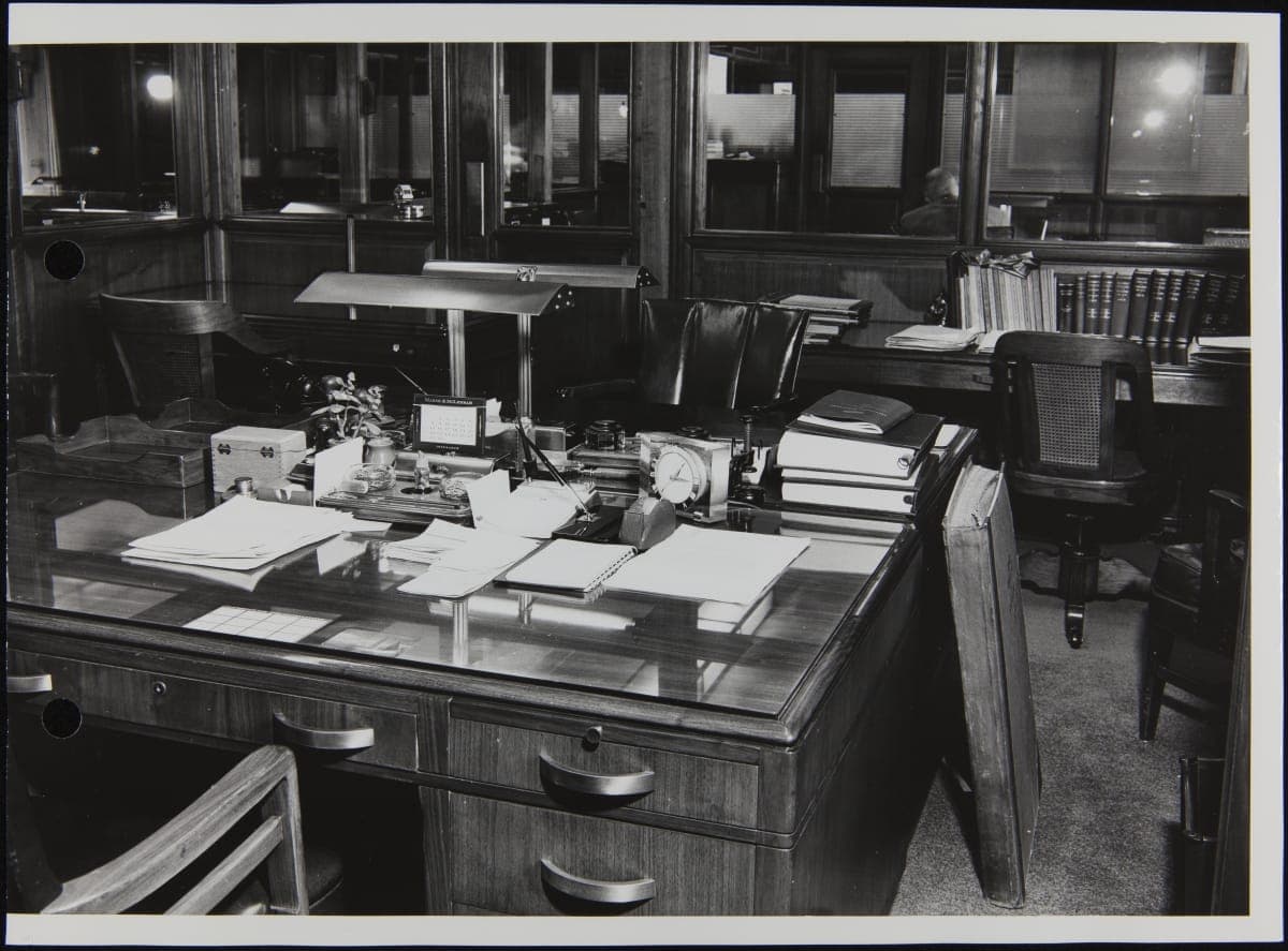 Office of H. R. Waddell in the Ford Engineering Laboratory, September 1952