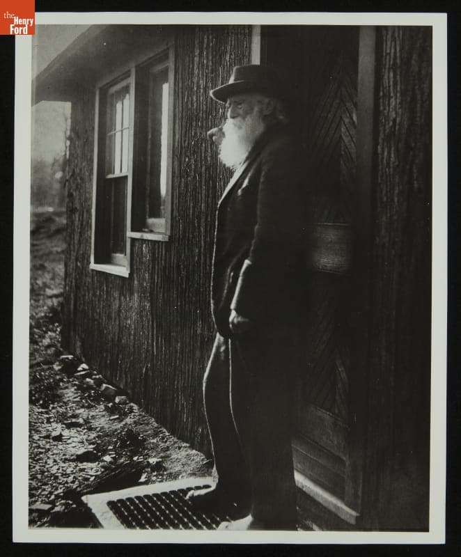 John Burroughs at His Chestnut Bark Study at Riverby, 1919