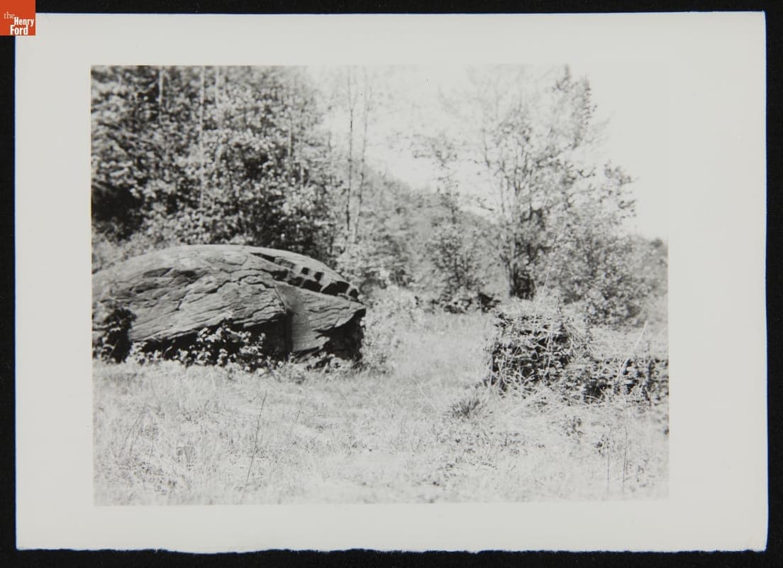 Boyhood Rock, Marking the Grave of John Burroughs, Roxbury, New York, 1944
