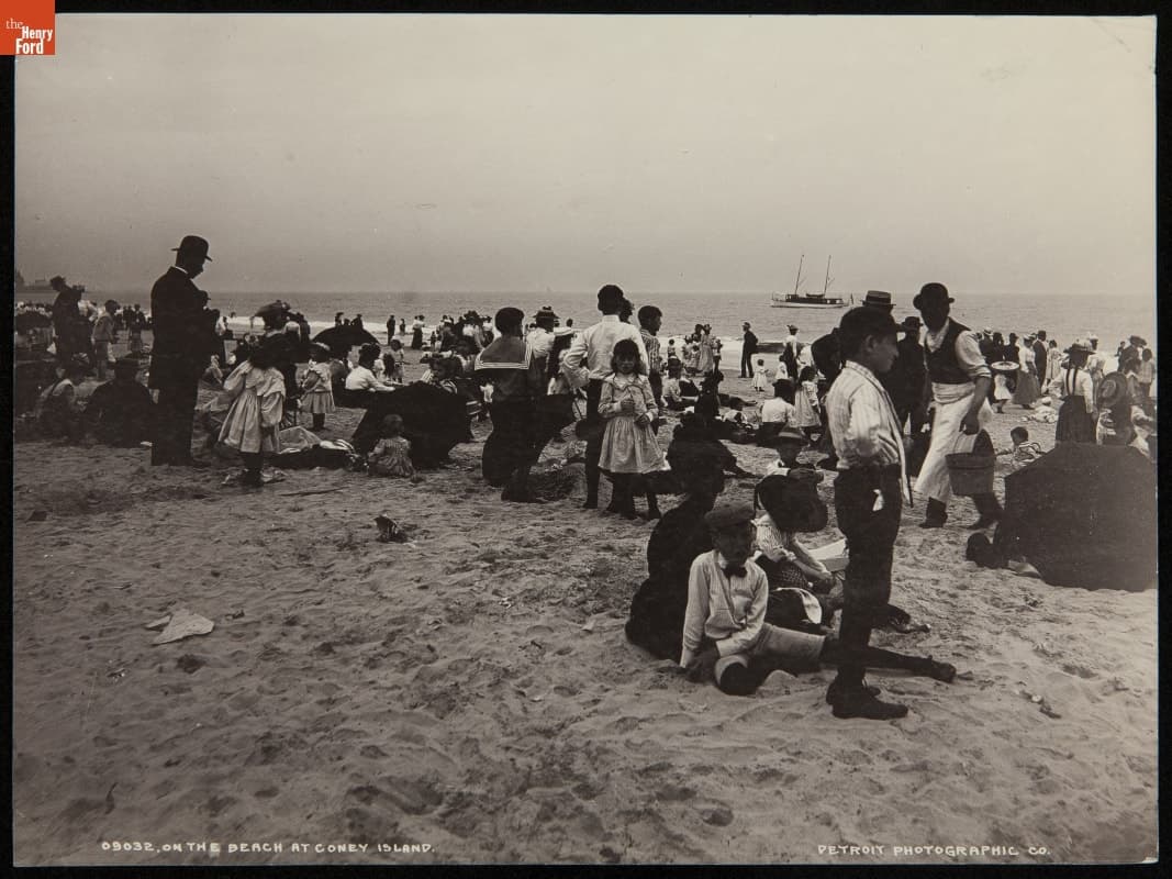Beach at Coney Island, New York, circa 1905