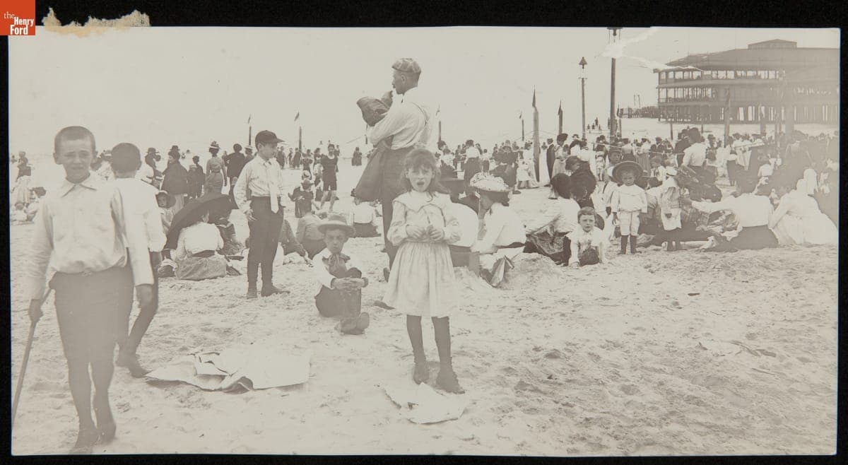 Beach at Coney Island, New York, circa 1905