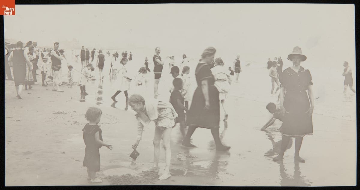 Beach at Coney Island, New York, circa 1905