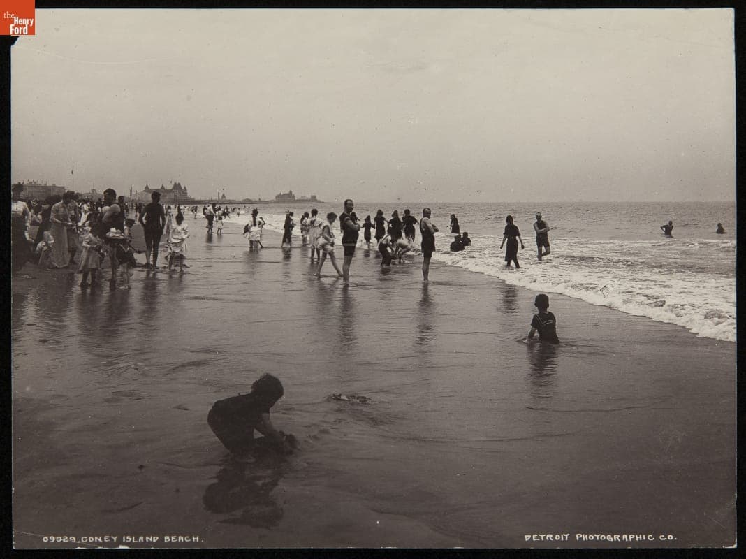 Beach at Coney Island, New York, circa 1905