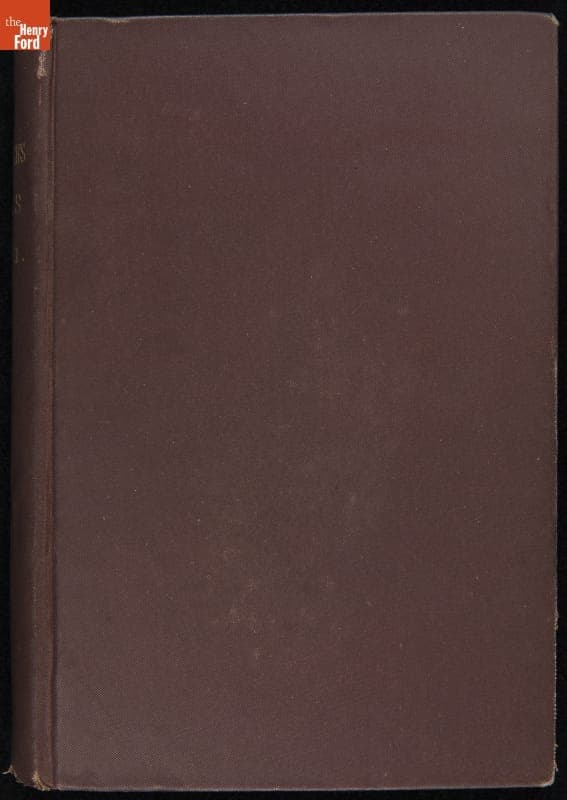 Book Used by the Wright Family, "Plutarch's Lives of Illustrious Men," Volume I, 1880