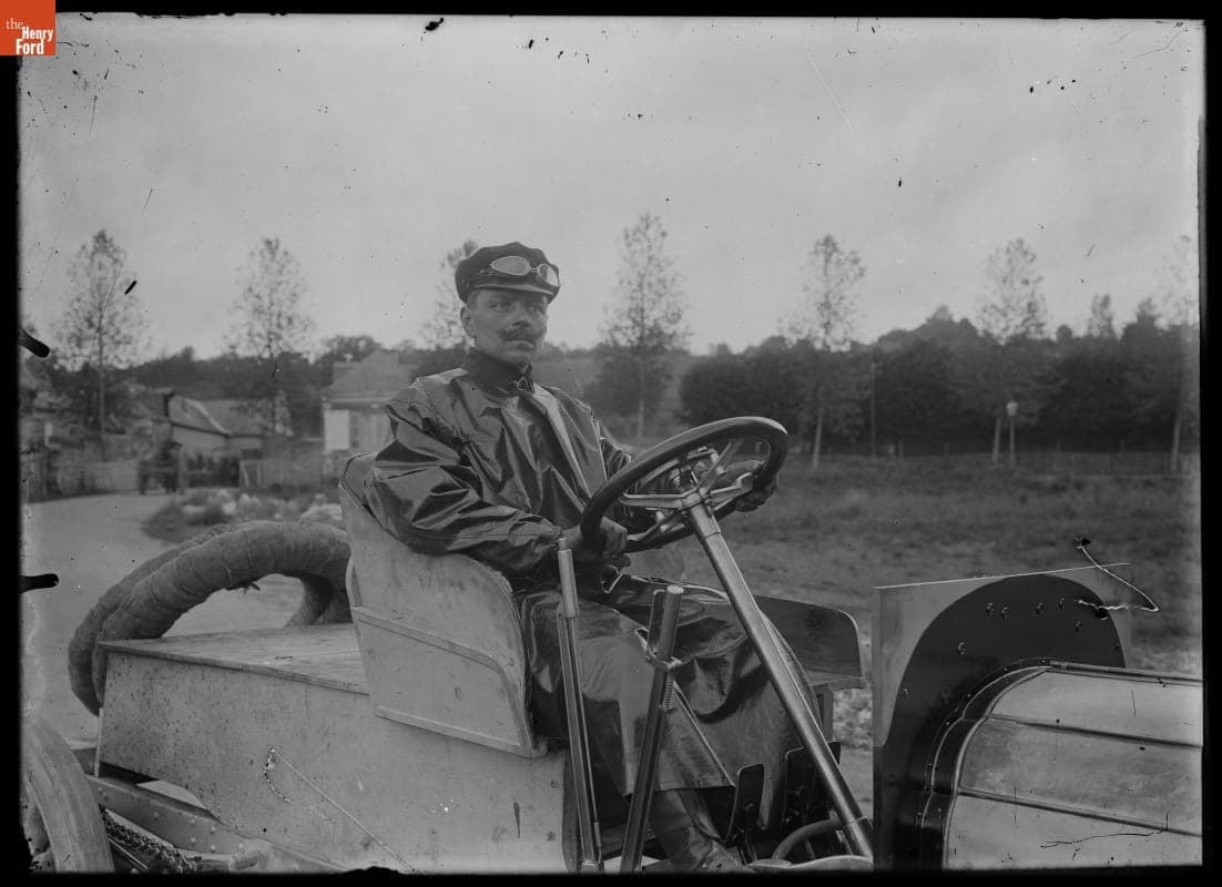 Man Driving a Bollee Automobile, 1900-1910
