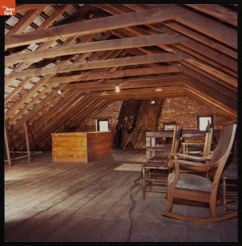Firestone Farm Attic at its Original Site, Columbiana County, Ohio, February 7, 1983