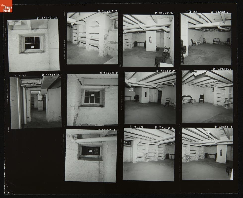 Views of the Basement at Firestone Farm at its Original Site, Columbiana County, Ohio, February 7, 1983
