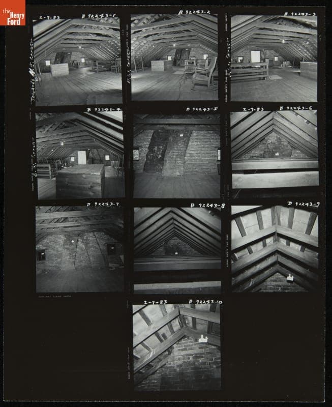 Views of the Attic in Firestone Farm at its Original Site, Columbiana County, Ohio, February 7, 1983