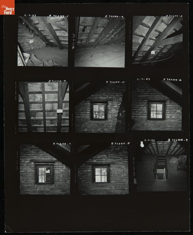 Views of the Attic in Firestone Farm at its Original Site, Columbiana County, Ohio, February 7, 1983