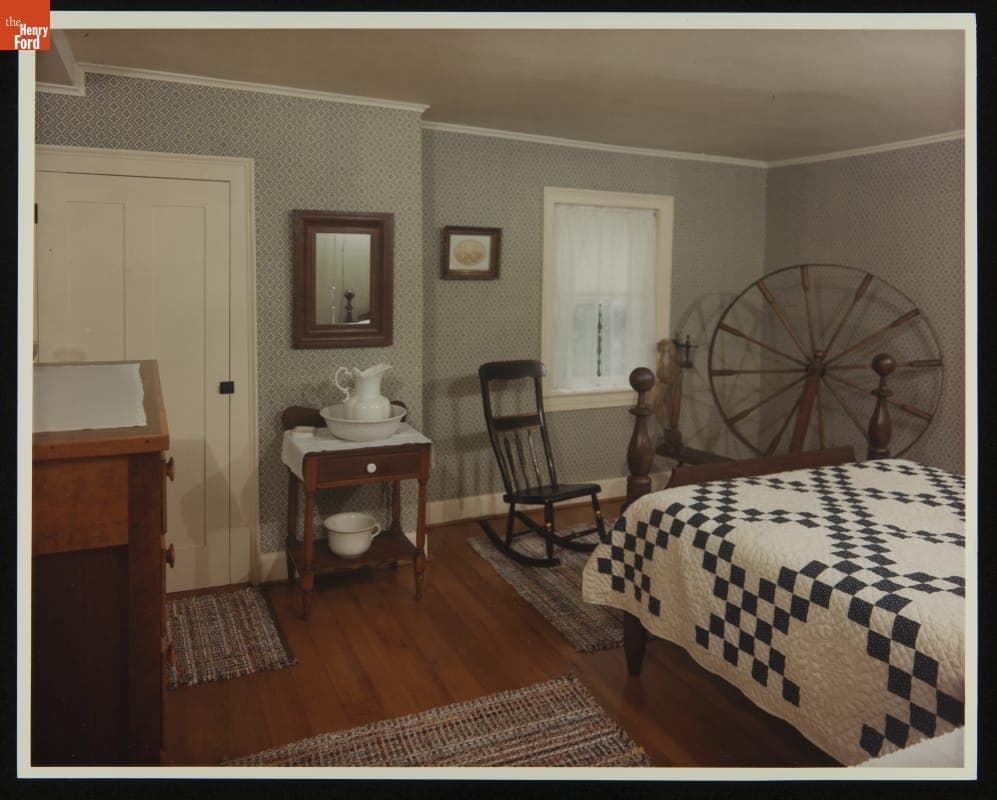Bedroom with Original Firestone Family Furniture in the Firestone Farm at its Original Site, Columbiana County, Ohio, 1965