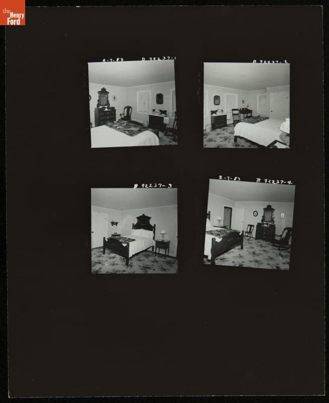 Views of a Bedroom in Firestone Farm at its Original Site, Columbiana County, Ohio, February 7, 1983