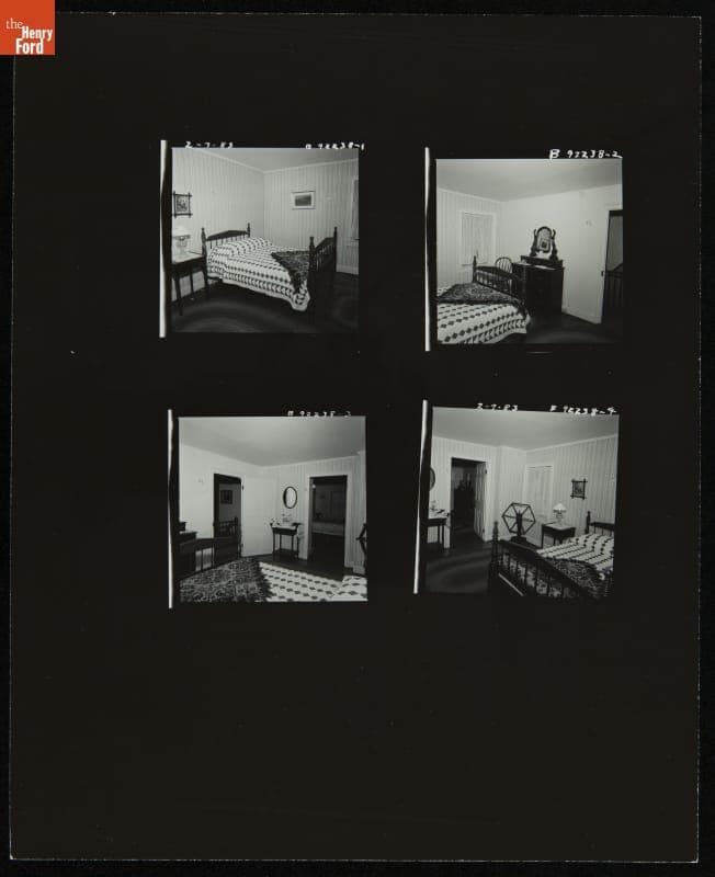 Views of a Bedroom in Firestone Farm at its Original Site, Columbiana County, Ohio, February 7, 1983