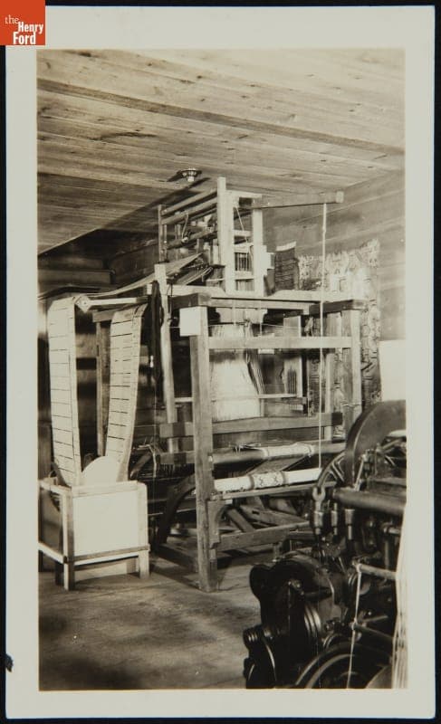 Jacquard Loom inside the Plymouth (now Gunsolly) Carding Mill in Greenfield Village, Dearborn, Michigan, 1934-1960