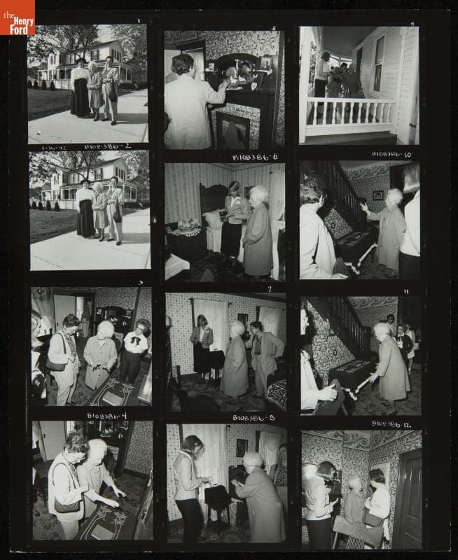 Ivonette Wright Miller Visiting Wright Home in Greenfield Village, May 16, 1992