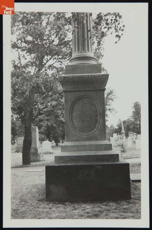 Cemetery Monument for Edward Magill and his Wife Hannah Mason