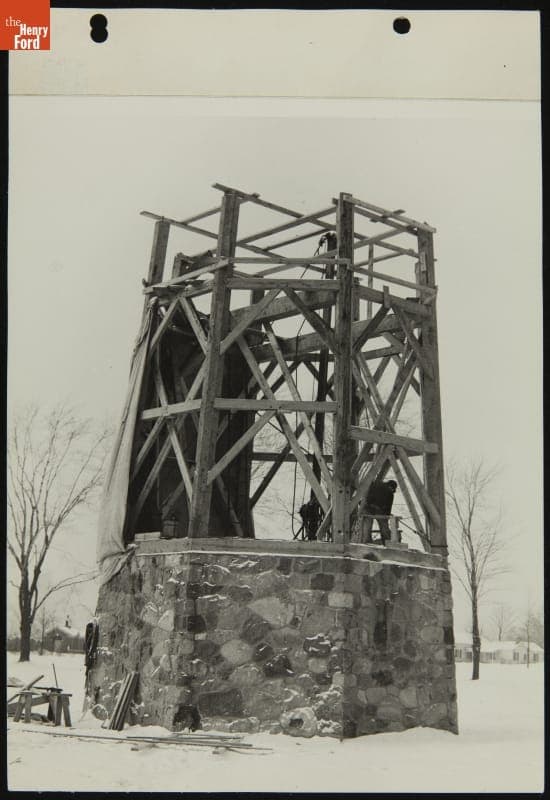 Farris Windmill being Constructed in Greenfield Village