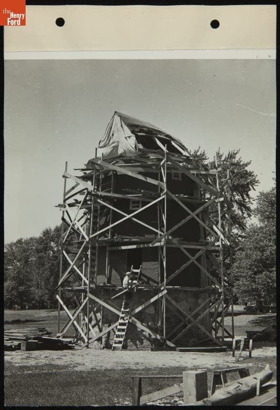 Farris Windmill being Constructed in Greenfield Village