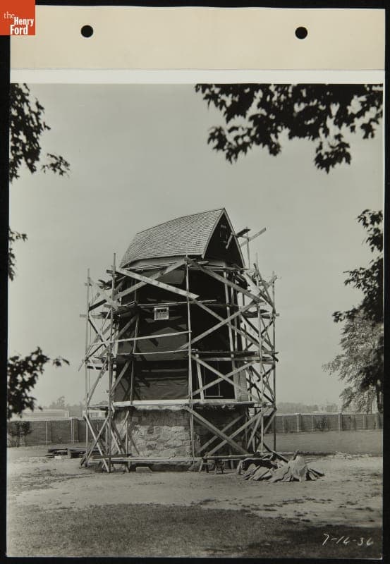 Farris Windmill being Constructed in Greenfield Village