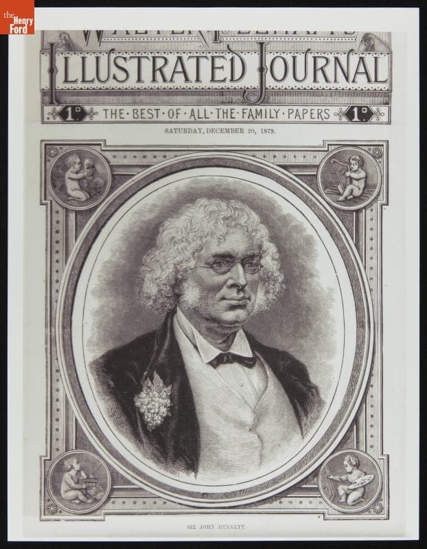 Portrait of Sir John Bennett on the Cover of Illustrated Journal, December 20, 1879