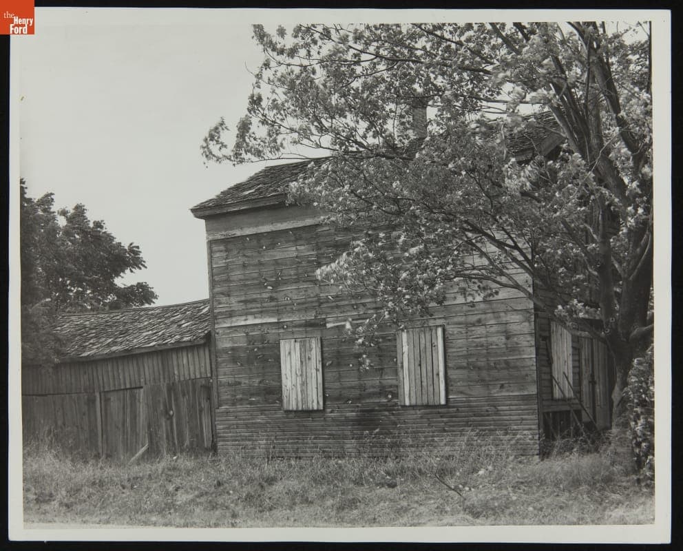 Richart Wagon Shop at Its Original Site in Macon, Michigan, July 27, 1931