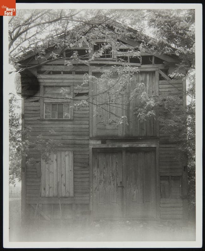 Richart Wagon Shop at Its Original Site in Macon, Michigan, July 27, 1931