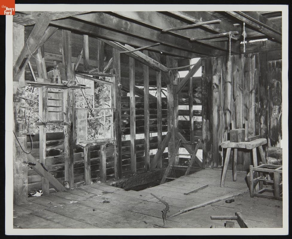 Interior of Richart Wagon Shop at Its Original Site in Macon, Michigan, September 8, 1941