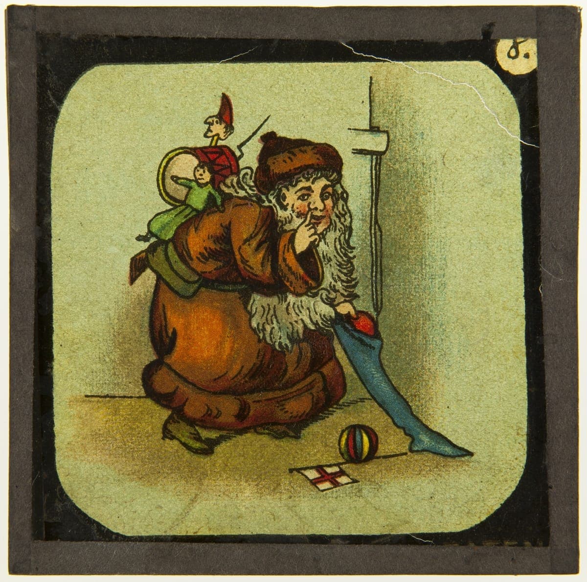 Lantern Slide, Santa Claus, 1880-1897