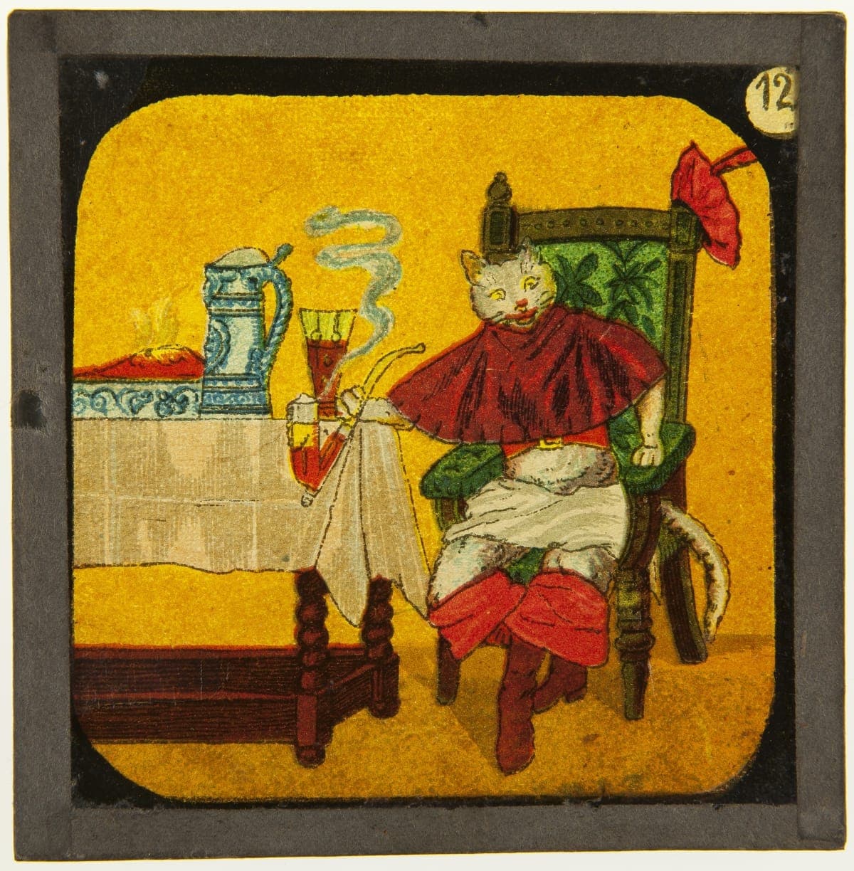 Lantern Slide, Puss in Boots, circa 1890