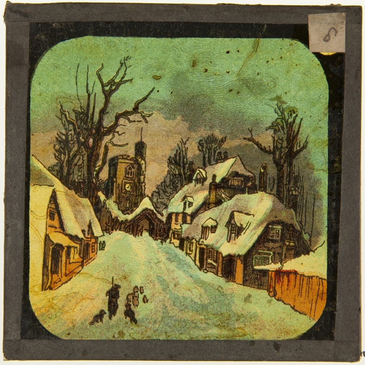 Lantern Slide, Winter Scene