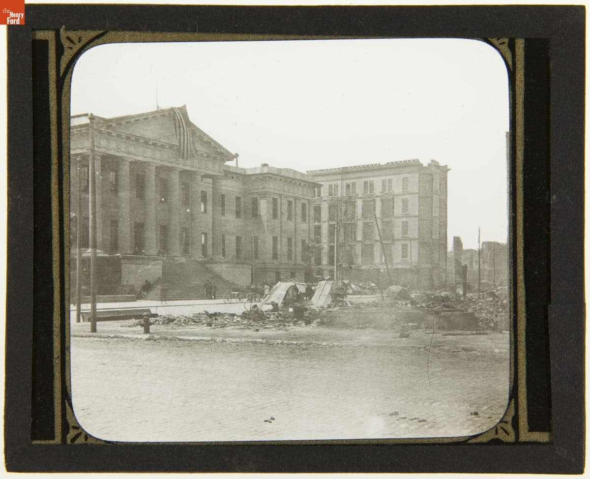 U.S. Mint Untouched by Fire after the San Francisco Earthquake, 1906
