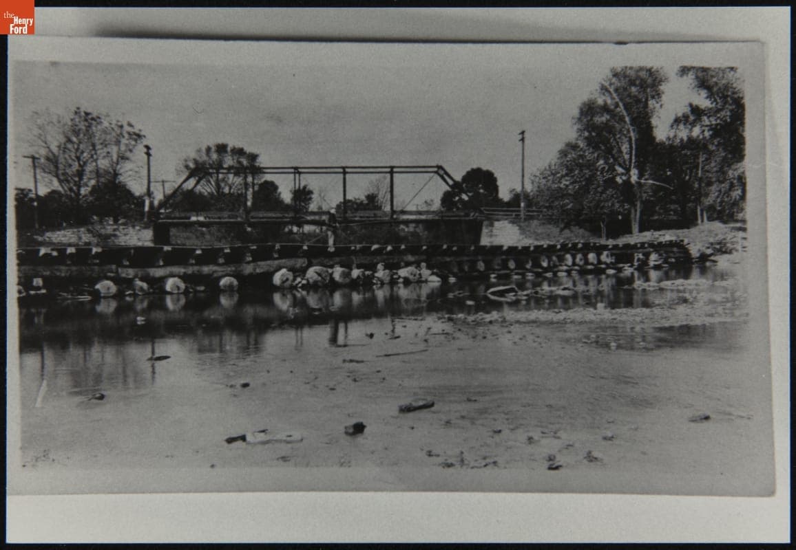 Iron Bridge and Loranger Dam on Plank Road (Telegraph Road), Stoney Creek, Monroe, Michigan