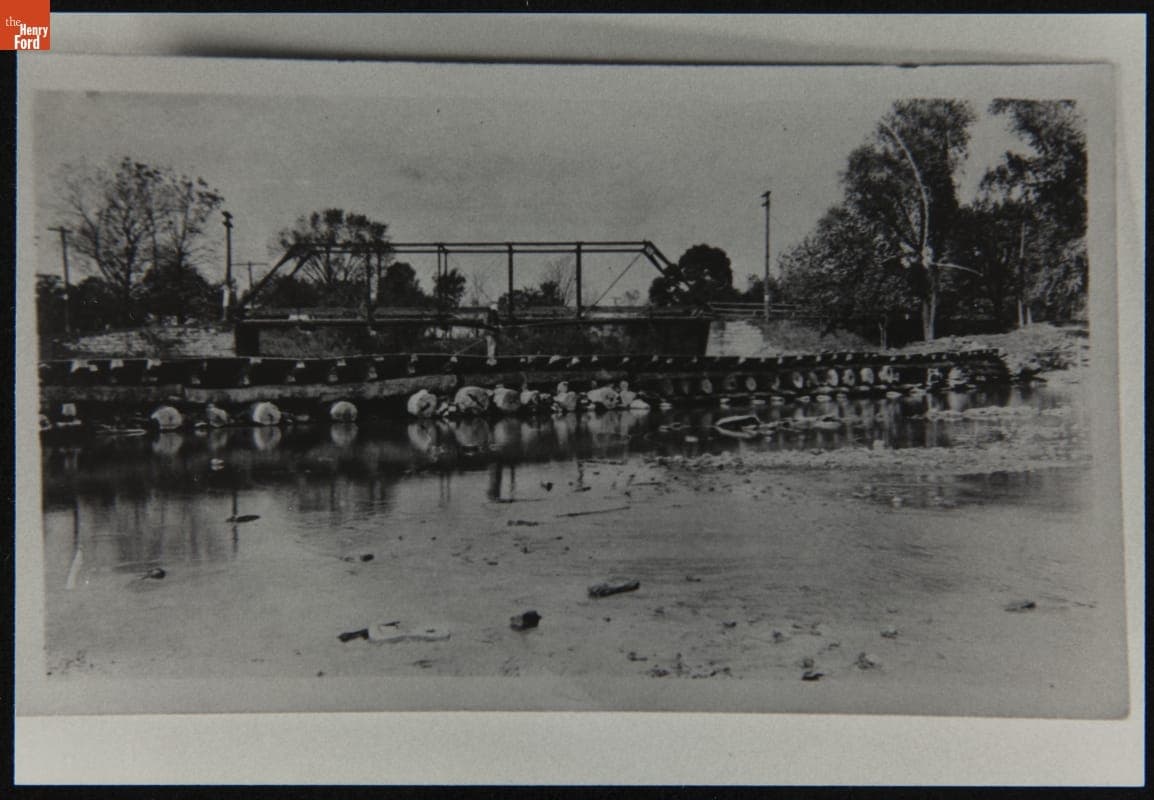 Iron Bridge and Loranger Dam on Plank Road (Telegraph Road), Stoney Creek, Monroe, Michigan